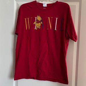 Disney Red Winnie the Pooh Short Sleeve Tee